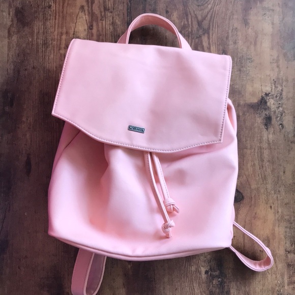 pink leather vans backpack